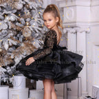 Half-Sleeve Flower Girl Party Dress