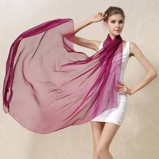 100% Natural Silk Solid Color Plus Size Shawls