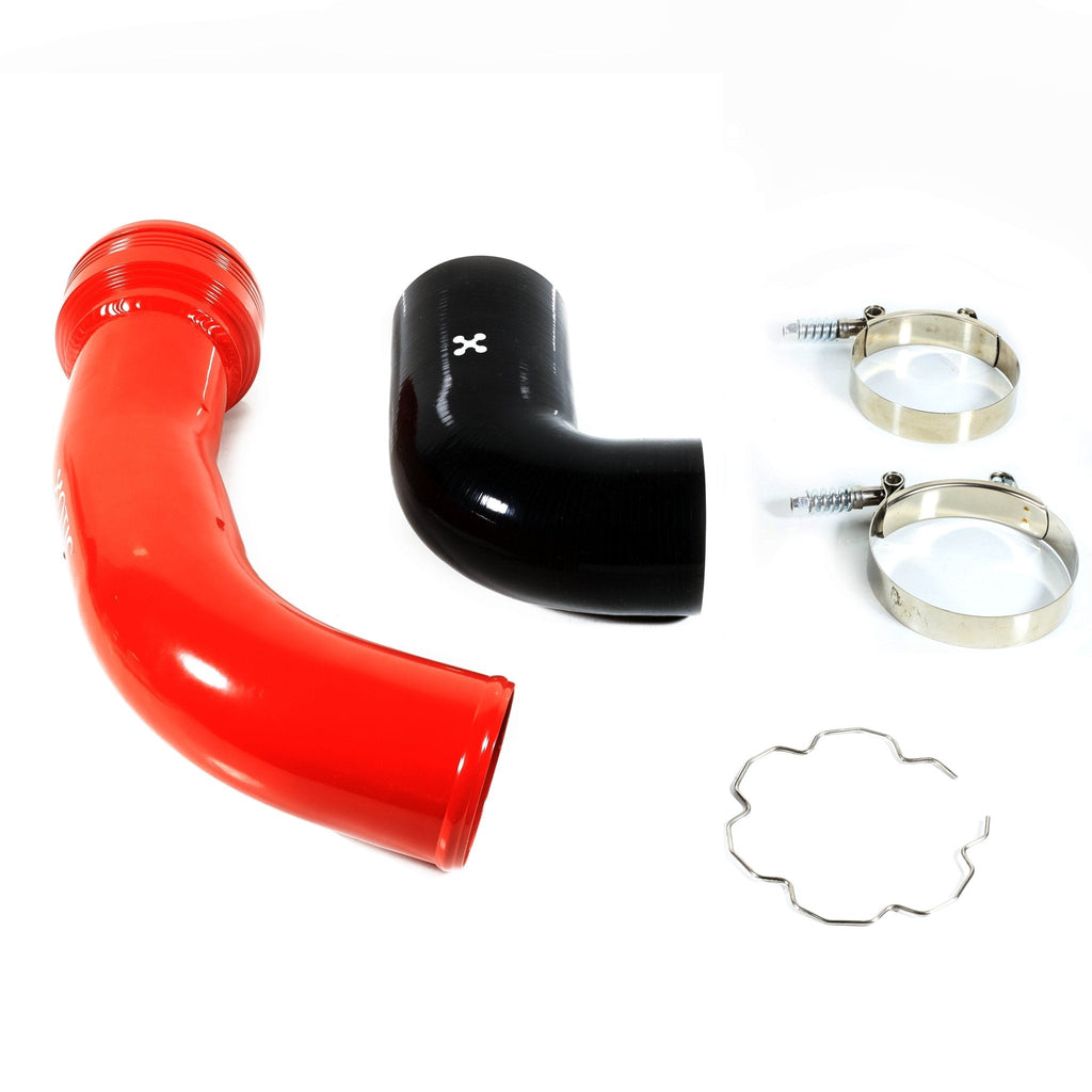 Red Turbo Intercooler Hot & Cold Charge Pipe Combo For 2011-2016 Ford Power Stroke 6.7L