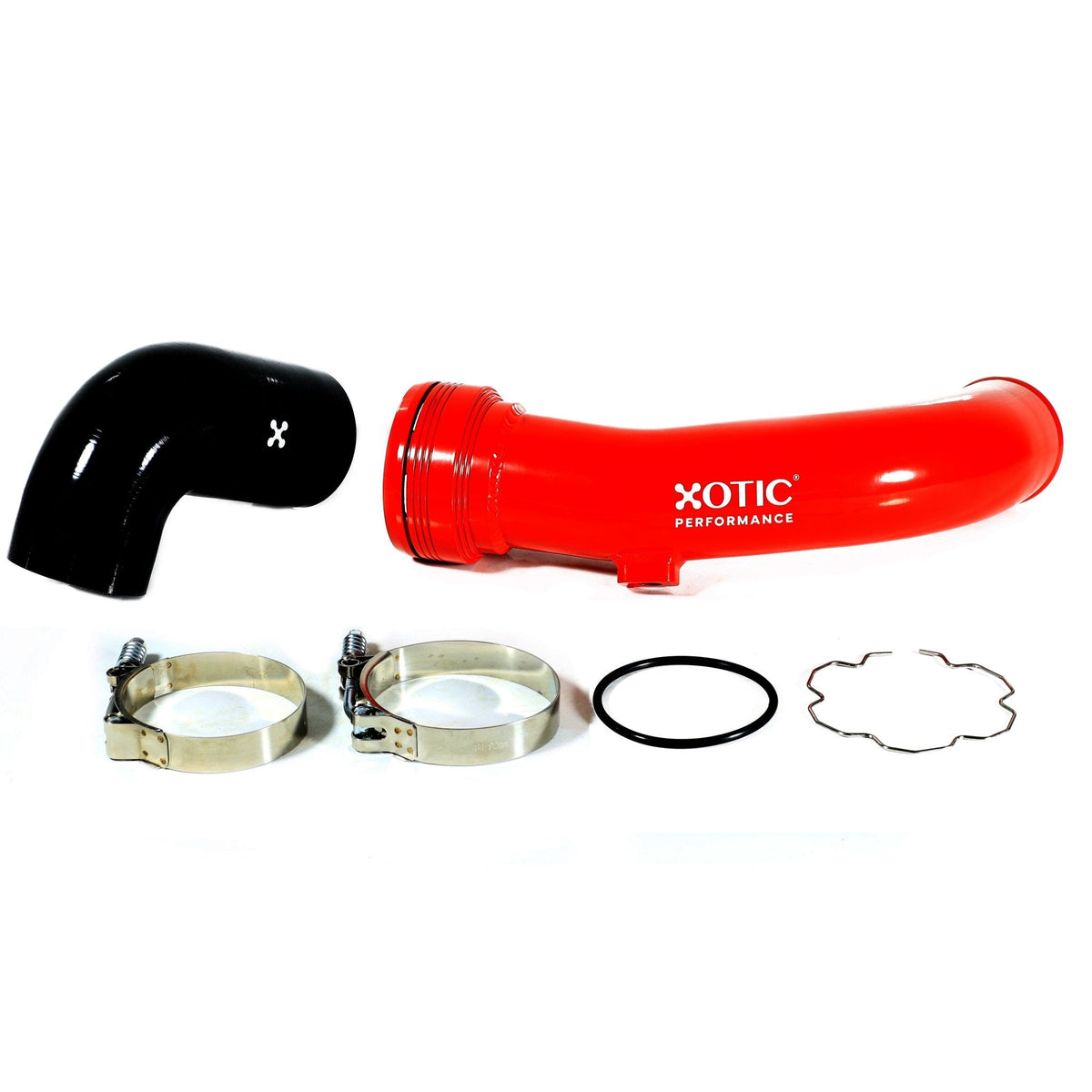 Red Turbo Intercooler Outlet Cold Side Charge Pipe For 2011-2016 Ford Power Stroke 6.7L