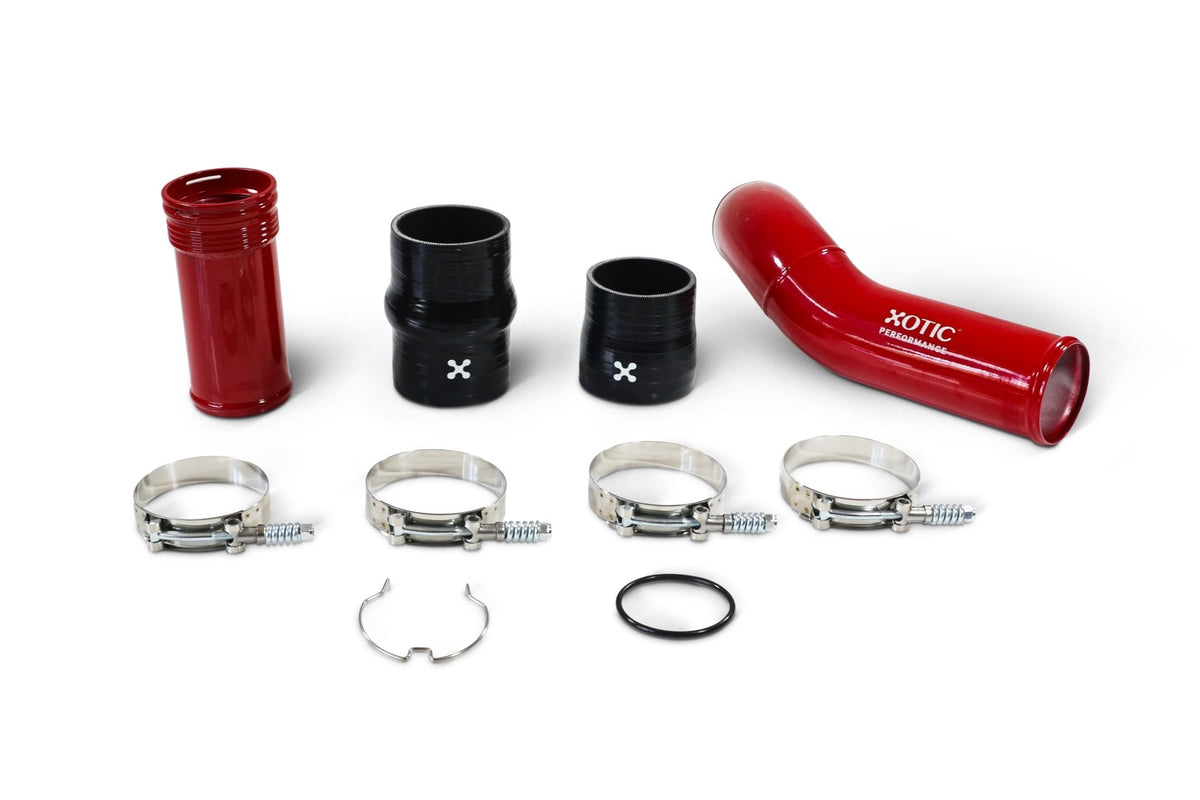 Red Turbo Intercooler Outlet Hot Side Charge Pipe For 2011-2026 Ford Power Stroke 6.7L Standard Output