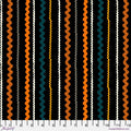Freespirit - Storybook Halloween- Rachel Hauer - Ric Rac Stripe - Black