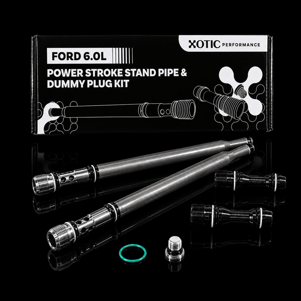 Stand Pipe & Dummy Plug Kit - 2004.5-2010 Ford 6.0L Power Stroke E/F-Series 6E7Z-9A332-B Fuel Supply Tube