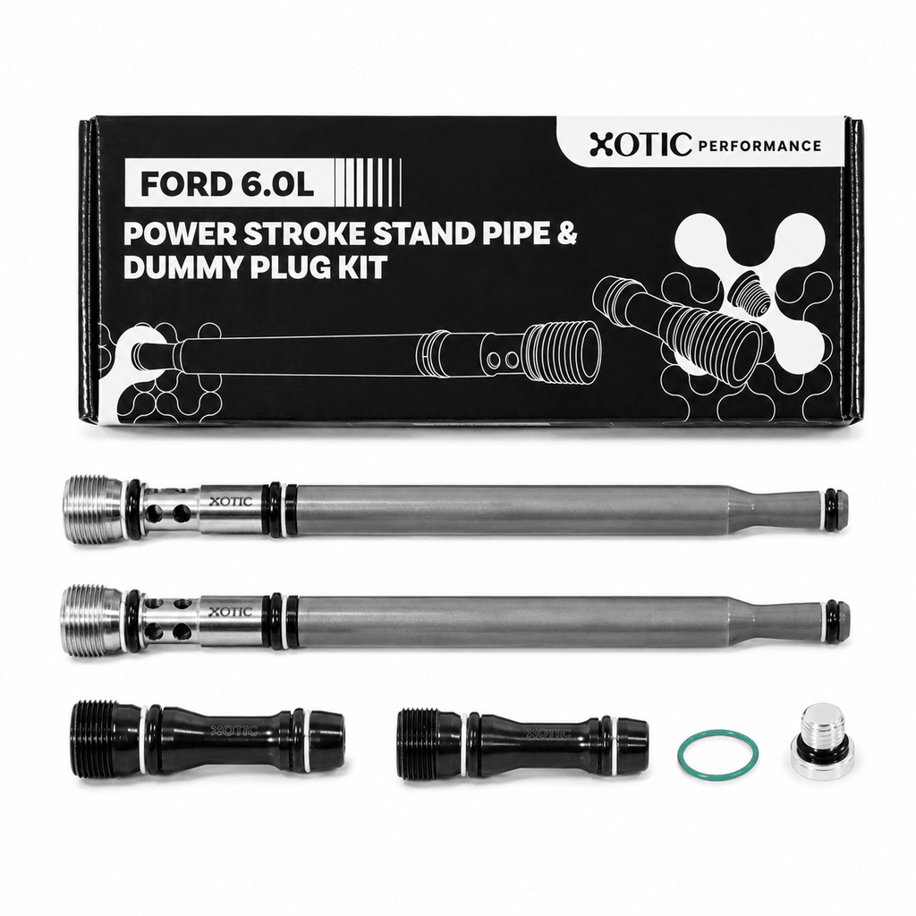Stand Pipe & Dummy Plug Kit - 2004.5-2010 Ford 6.0L Power Stroke E/F-Series 6E7Z-9A332-B Fuel Supply Tube