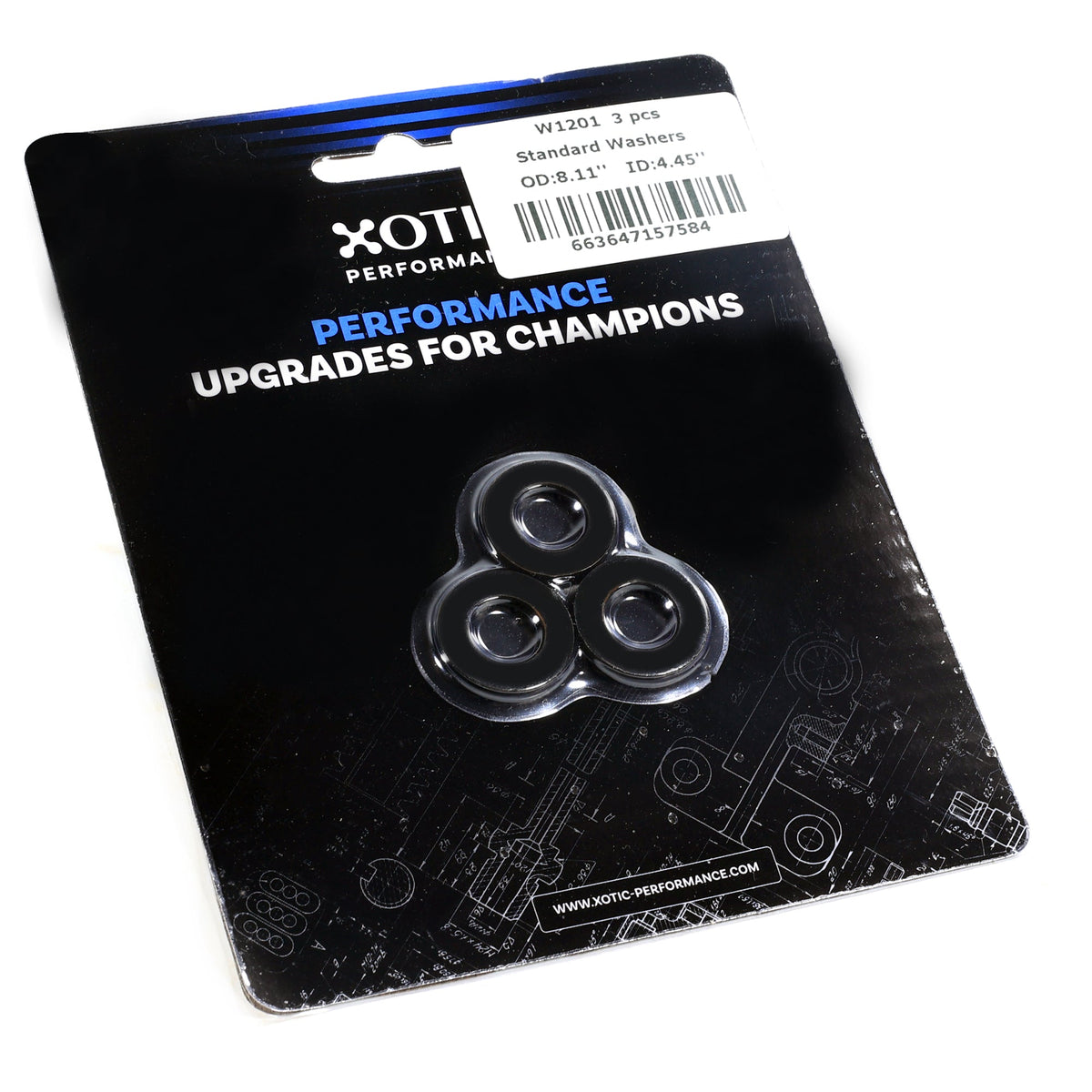Standard Washer 0.44" ID, 0.81" OD, 0.120" Thickness x 3 pcs
