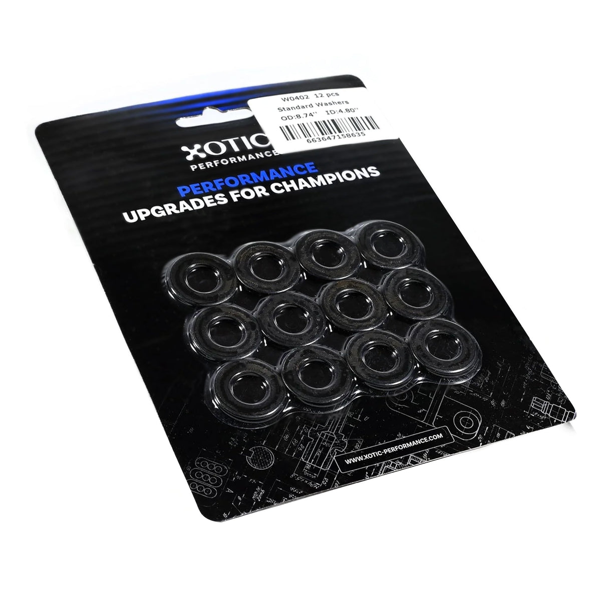Standard Washer 0.47" ID, 0.88" OD, 0.120" Thickness x 12 pcs
