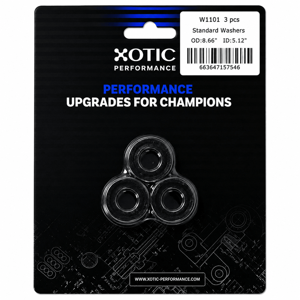 Standard Washer 0.87" ID, 0.51" OD, 0.120" Thickness x 3 pcs
