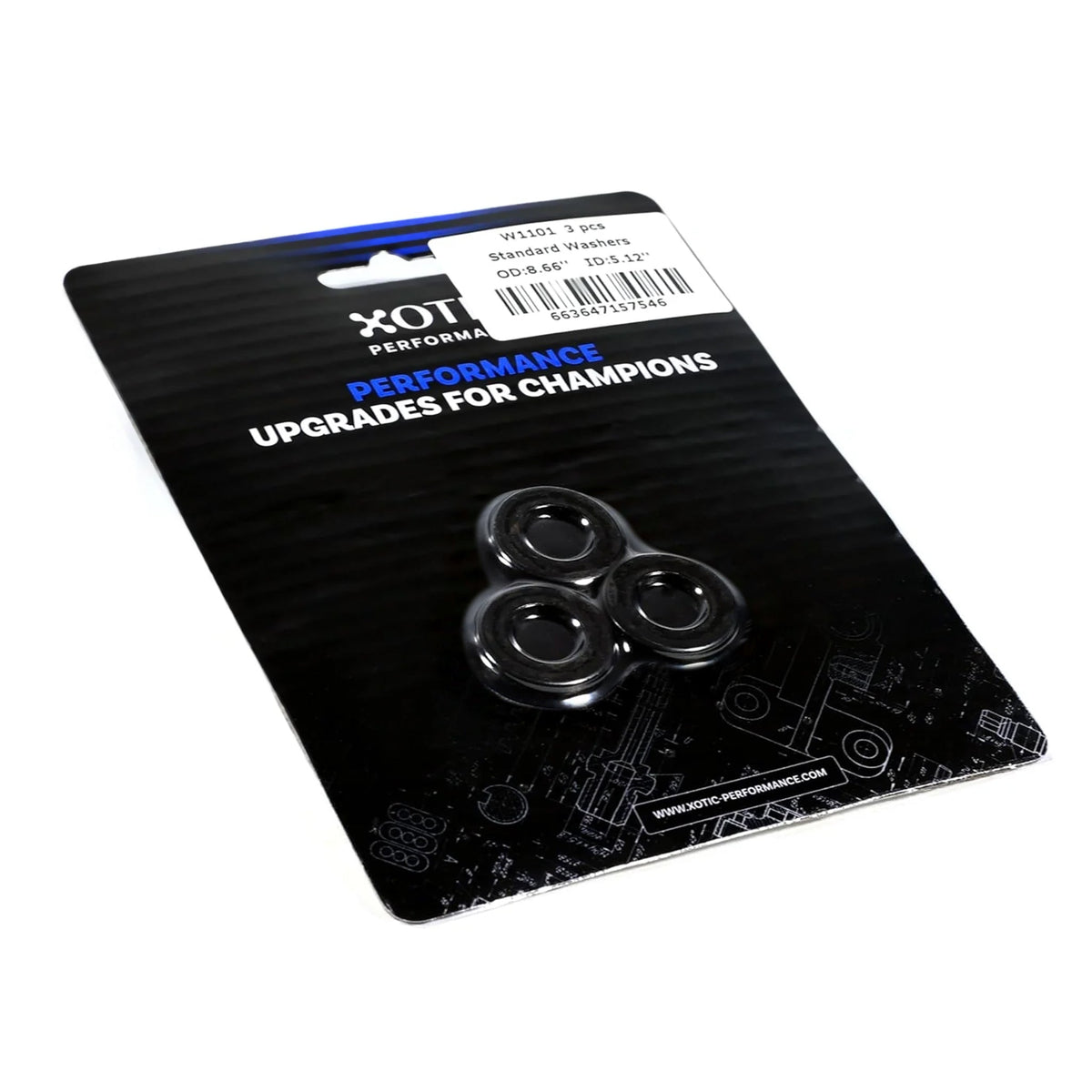 Standard Washer 0.87" ID, 0.51" OD, 0.120" Thickness x 3 pcs