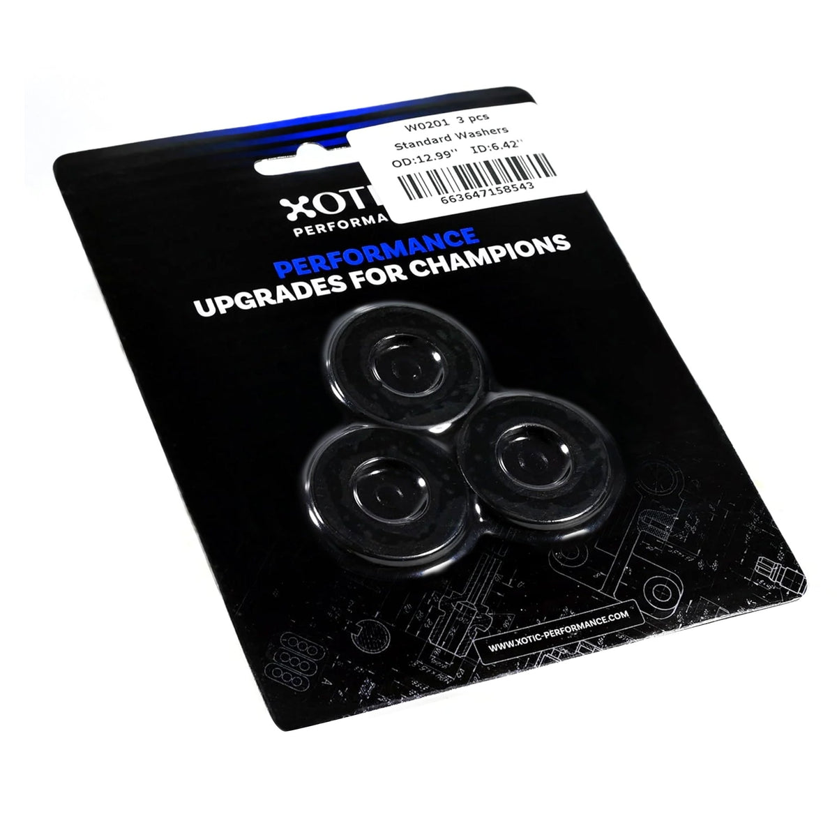 Standard Washer 1.3" ID, 0.64" OD, 0.120" Thickness x 3 pcs