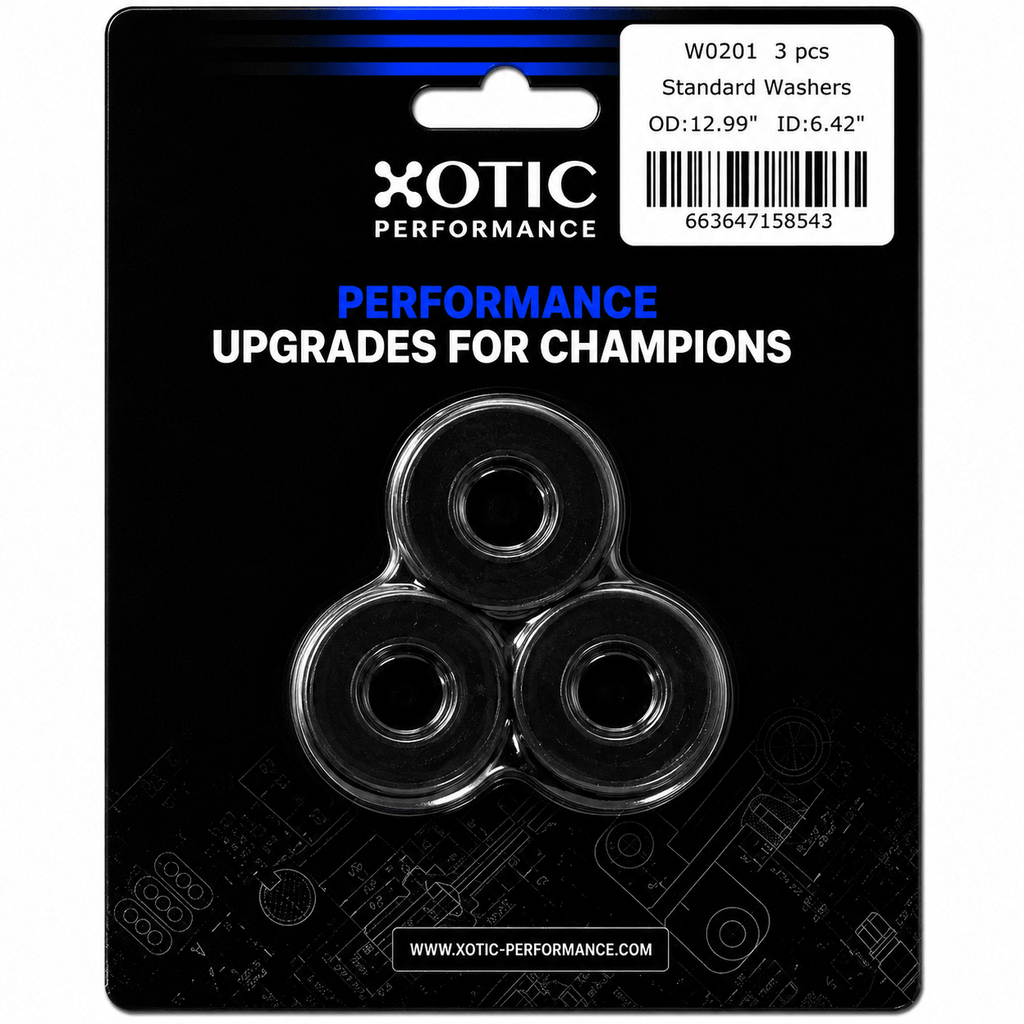 Standard Washer 1.3" ID, 0.64" OD, 0.120" Thickness x 3 pcs