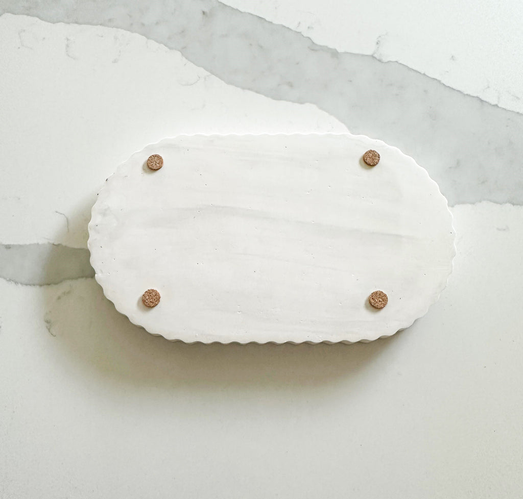 Fluted Oval Tray