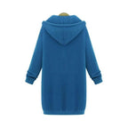 Casual Long Zippered Hooded Jacket