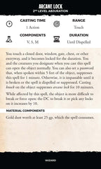 Animated Spells: Level 2, A-H - 5e 2014 D&D (Reference Cards)