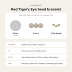Tiger's Eye Red Bead Bracelet