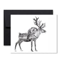 Tsaatan Girl sleeping on Reindeer - Greeting Card