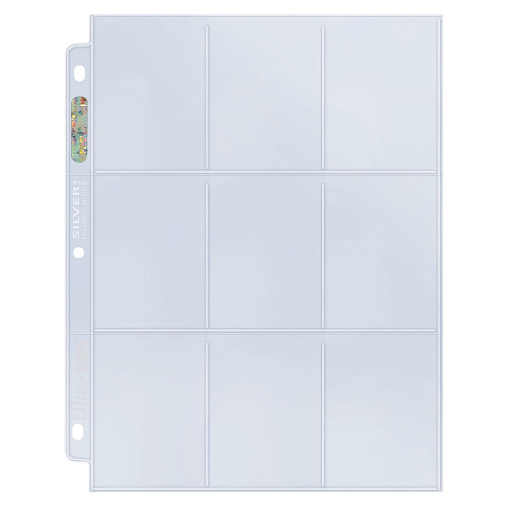Ultra Pro Silver Series 9-Pocket Pages for Standard Size Cards 100 pk