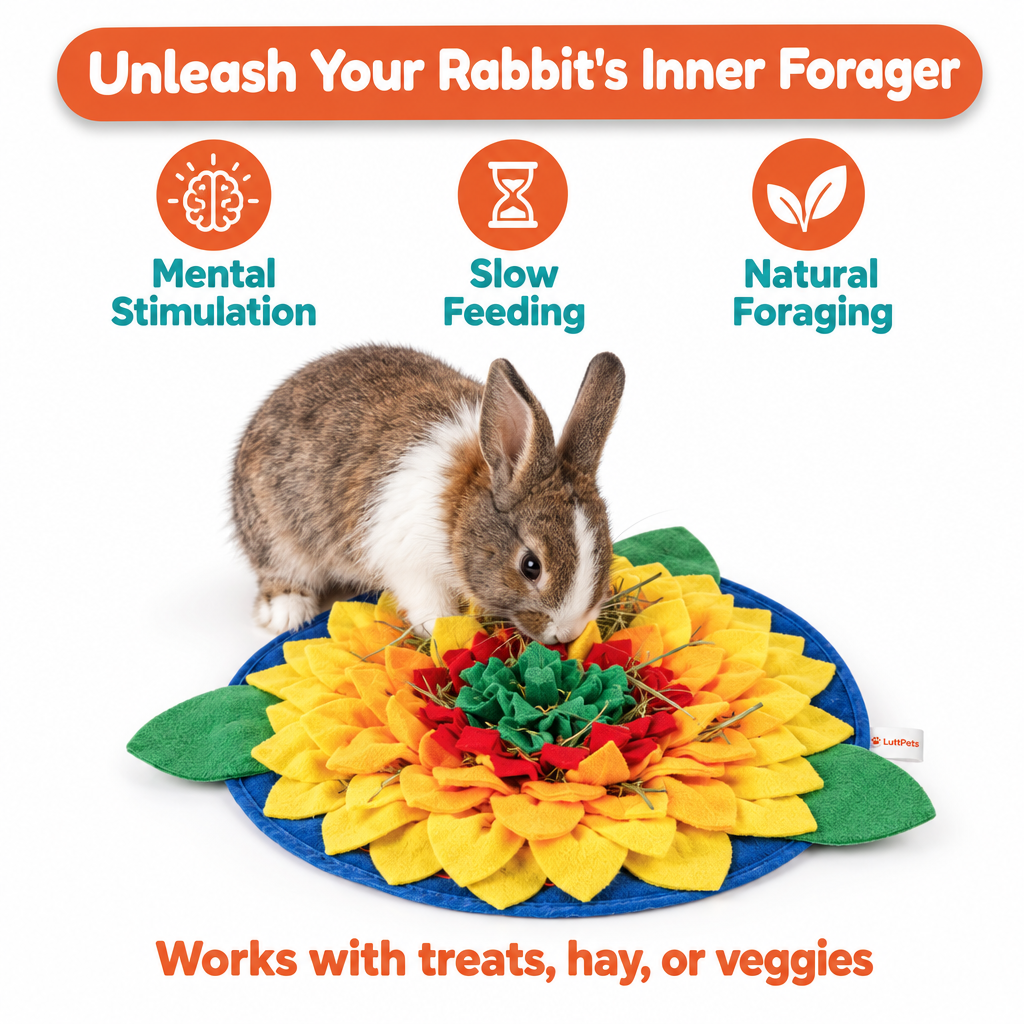 Sunflowerz Snuffle Mat—Soft & Washable- For Dogs, Cats & Rabbits