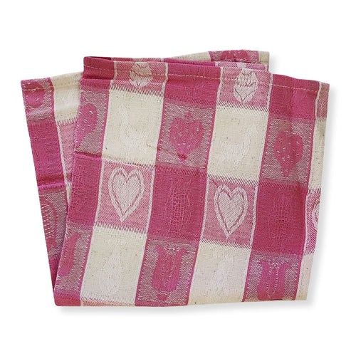 Lemon Tree Whimsical Pink Cloth Napkin - Set of 4